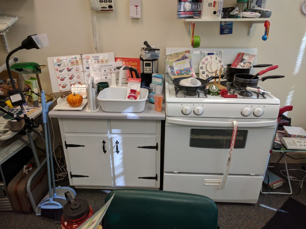 Accessible Kitchen with Various Items to Test