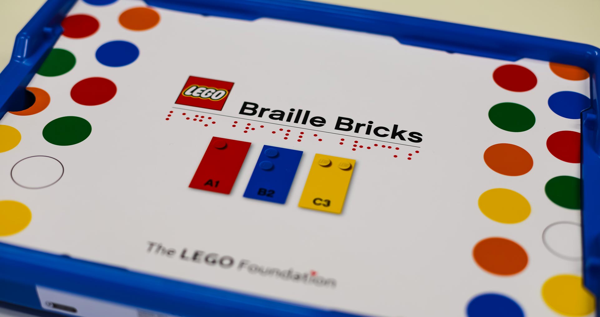 Image of the new LEGO Braille Bricks box