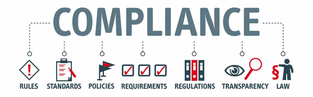 Image showing icons & words related to compliance