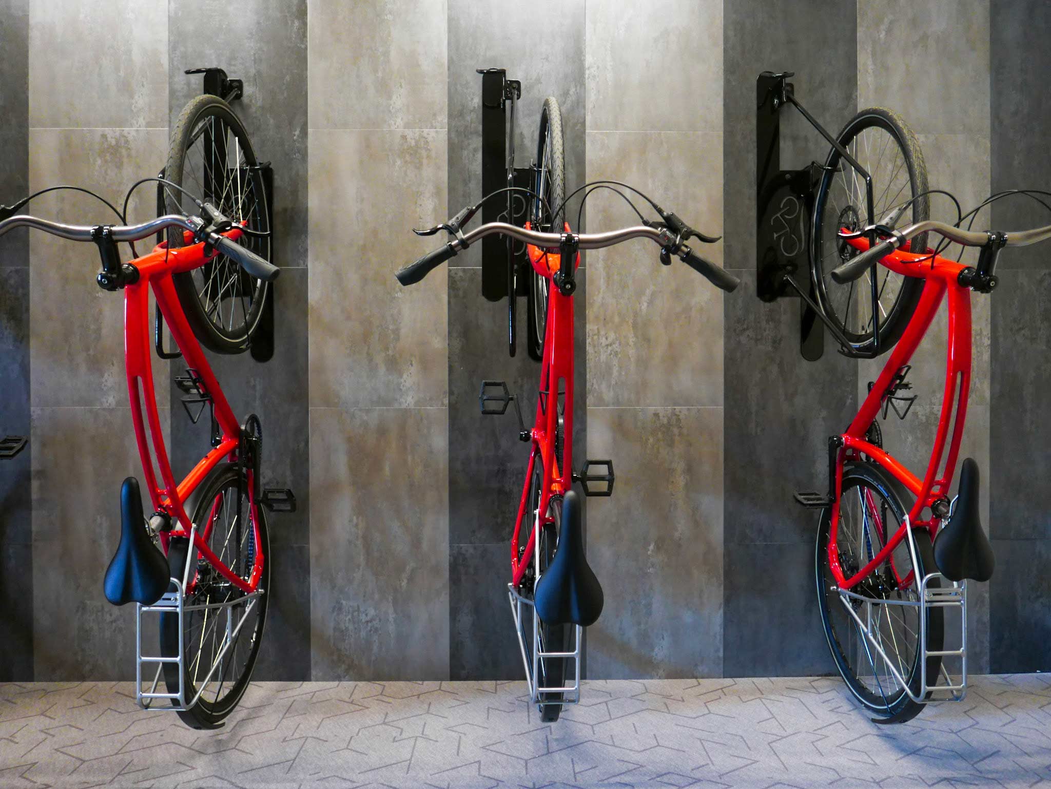 bike storage room with bike racks