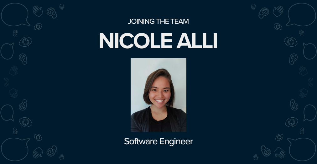 Nicole Alli's headshot on a dark blue background