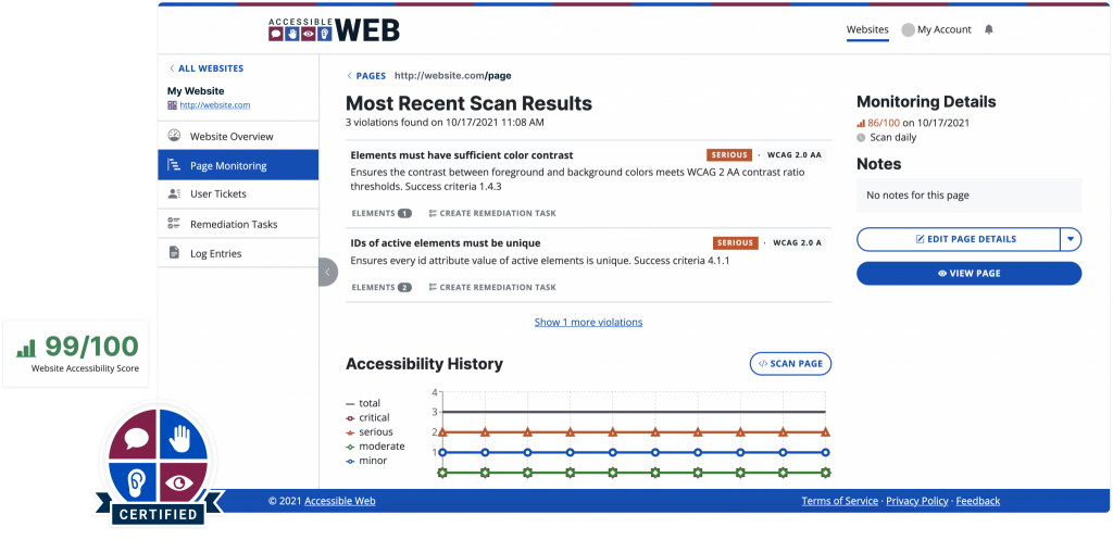 Accessible Web Ramp Screenshot