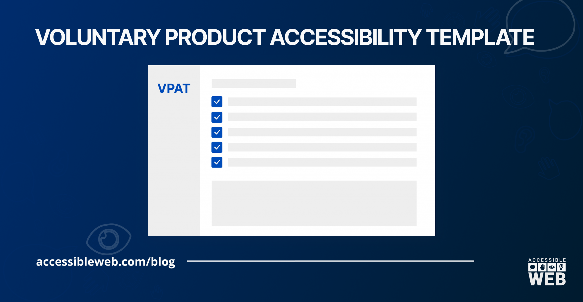 Voluntary Product Accessibility Template VPAT Accessible Web