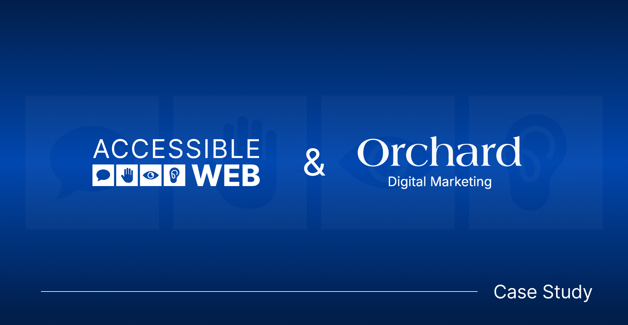 Accessible Web logo alongside Orchard Digital case study